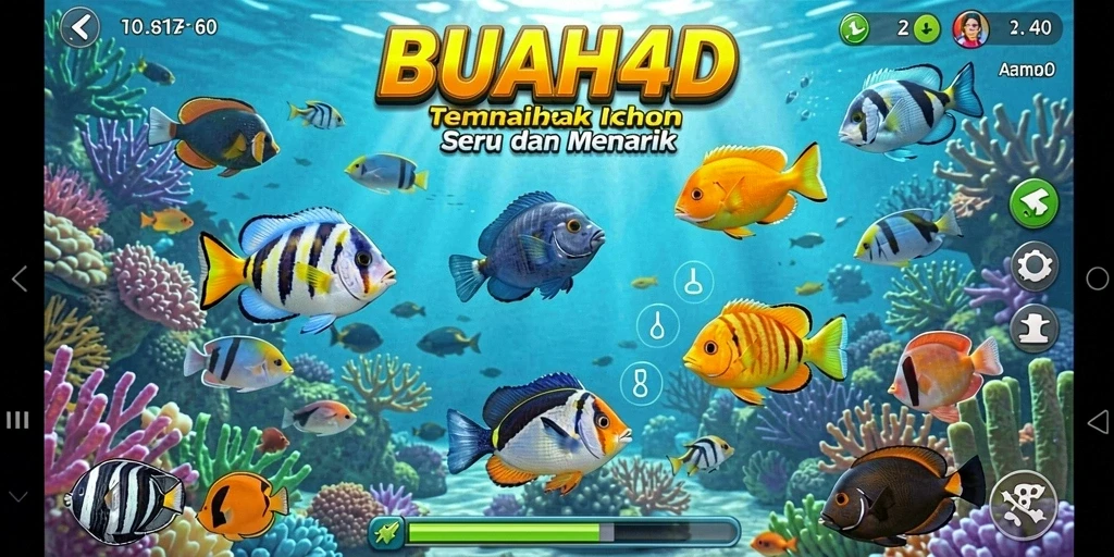 Screenshot BUAH4D menampilkan keseruan gameplay Tembak Ikan.