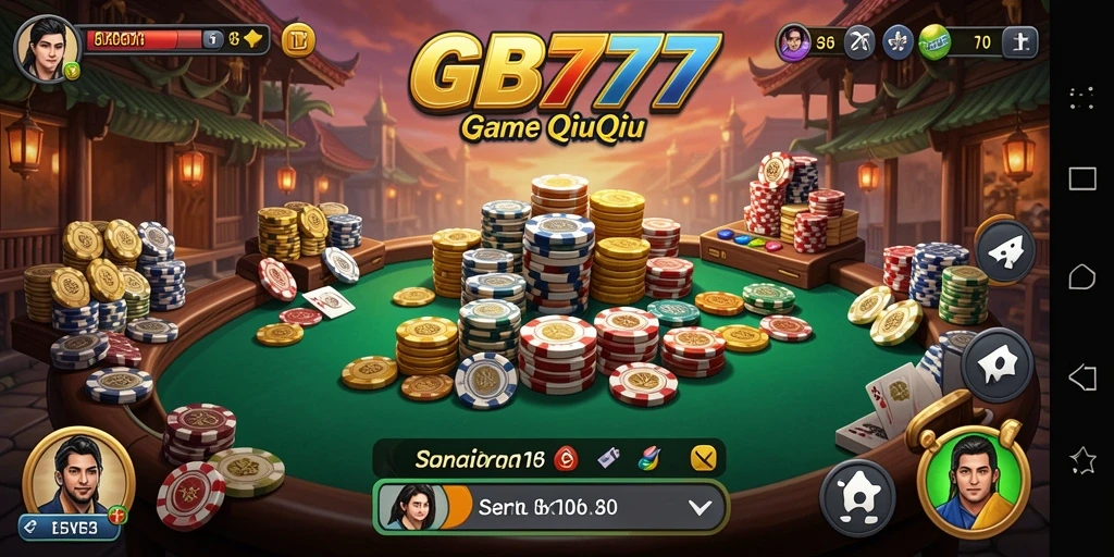 Screenshot utama GB777 menampilkan gameplay seru QiuQiu.