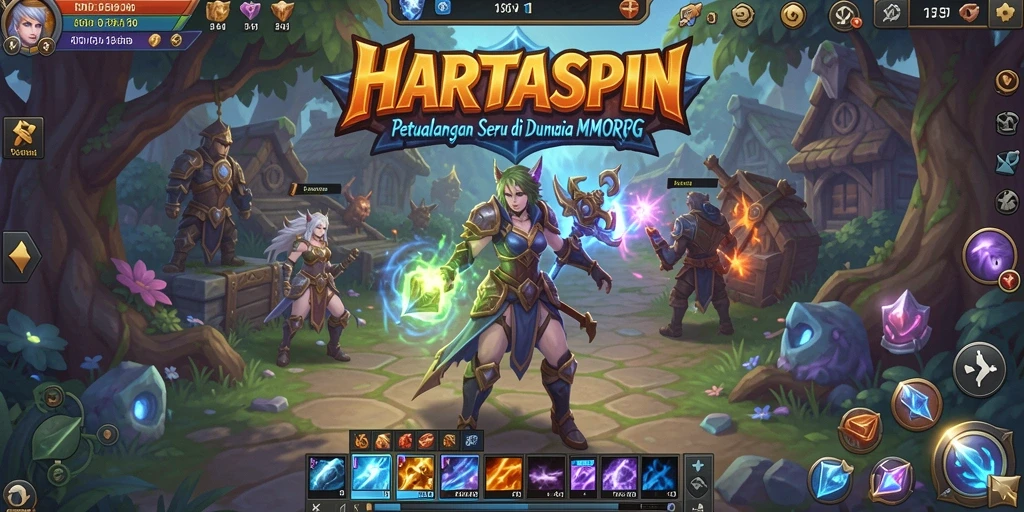 Gameplay seru di HARTASPIN dengan aksi dan petualangan.