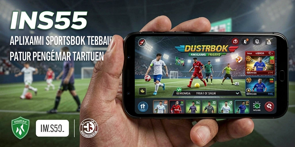 Screenshot utama INS55 menampilkan fitur taruhan olahraga yang menarik.