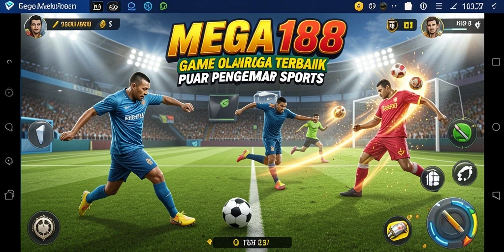 Screenshot gameplay MEGA188 menampilkan pertandingan olahraga yang seru.