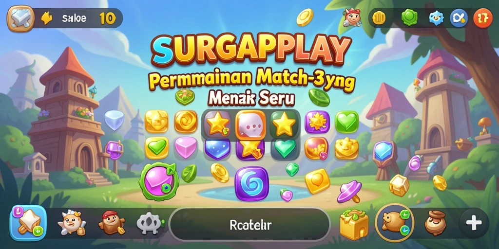 Tampilan gameplay menarik dari SURGAPLAY dalam kategori Match-3.